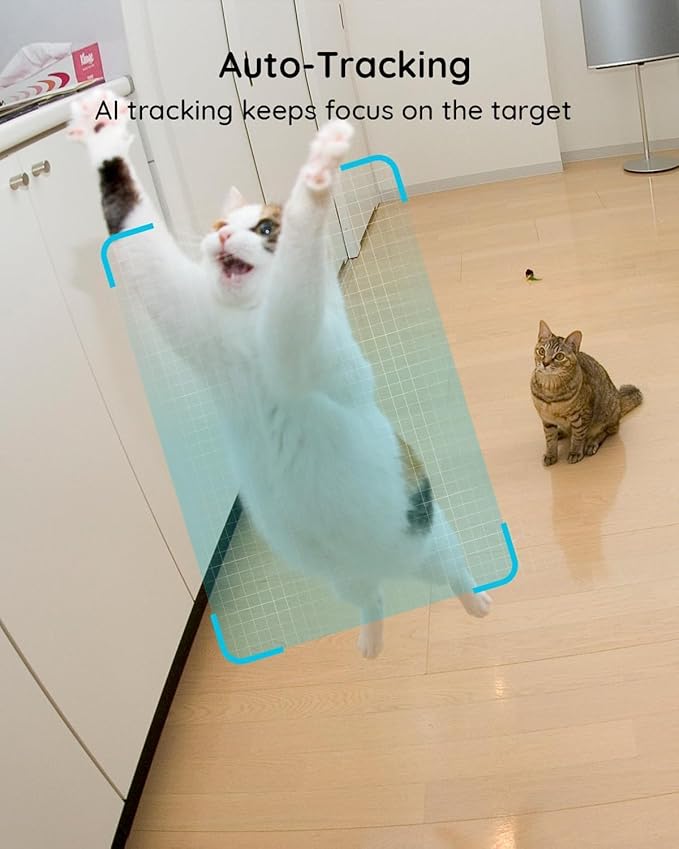 VIRTAVO XD1 Indoor Pet & Baby Camera, No Subscription Required, Dual-Lens 360° PTZ, Motion Tracking, 2-Way Audio, Night Vision, Cloud/SD Storage, Phone App, WiFi, 2-Pack with 2-Year Warranty