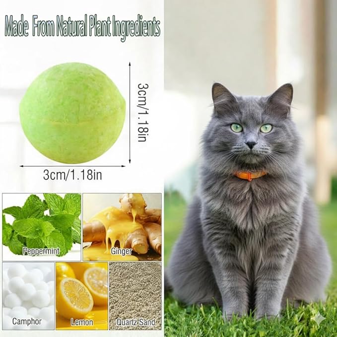 8pcs Cat Repellent Outdoor to Keep Cats Away, Natural Peppermint Oil Cat Deterrent Outdoor and Indoor, Keep Cats Out of Yard, Protect Your Yard and Furniture