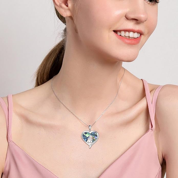 KZX Cat/Dog/Phoenix/Eagle/Whale/Shark/Puffin/Starfish/Chicken/Butterfly/Owl/Bee/Frog/Seahorse Necklace Sterling Silver Animal Pendant Jewelry Gift for Women