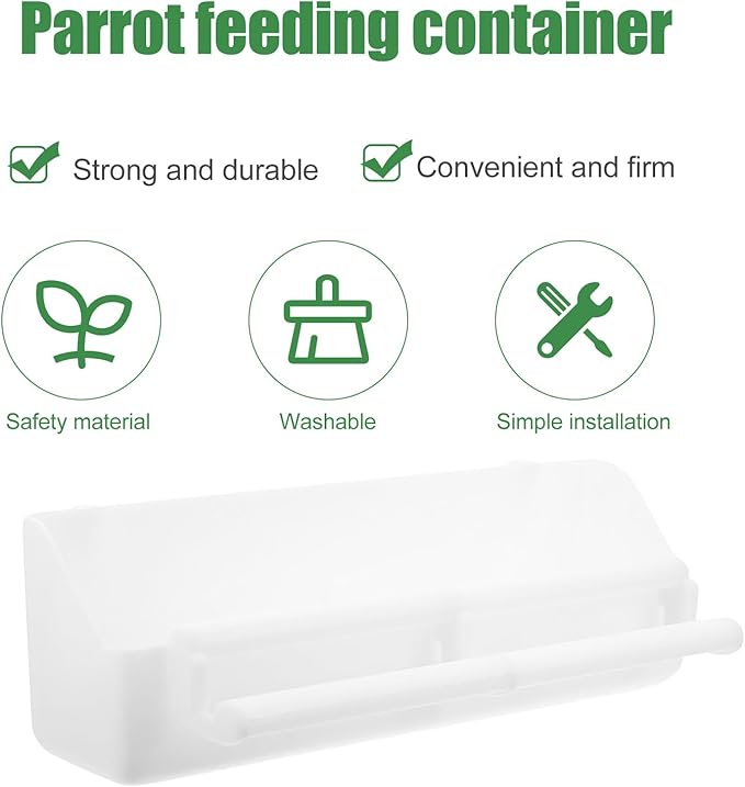 PRETYZOOM Wear-Resistant Plastic Automatic Bird Feeder with Perch 4pcs Set Multi-Function Pigeon and Parrot Cage Feeder Household Bird Watering Supply