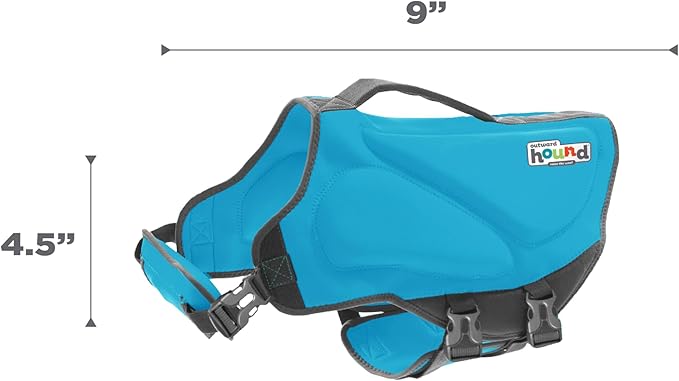 Outward Hound Dawson Swim Blue Dog Life Jacket, XS