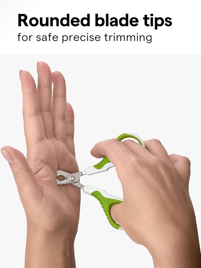 Pet Nail Clippers for Indoor Cats & Small Animals - Precision Angled Blades & Steady Grip - Ideal for Kittens Tiny Dogs Rabbits Birds - Nail Trimmer & Claw Scissors for Home Grooming - eBook Guide