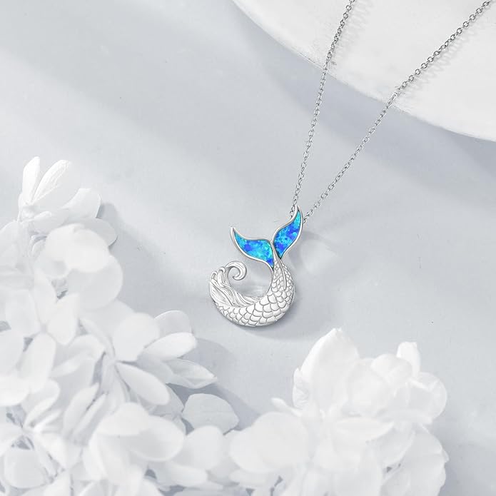 KZX Cat/Dog/Phoenix/Eagle/Whale/Shark/Puffin/Starfish/Chicken/Butterfly/Owl/Bee/Frog/Seahorse Necklace Sterling Silver Animal Pendant Jewelry Gift for Women