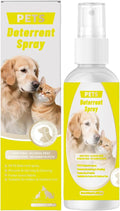 Cat Deterrent Spray, Natural No Scratch Spray for Cats Keep Off Cats and Kittens Scratching Furniture (Yellow)