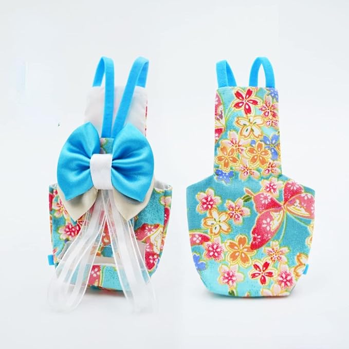 Bird Flight Suits Diapers, Parrot Flight Suits Diapers for Monk Parakeets, Cockatiels Flight Suits, Parrot Clothes, Bird Training Nappy Suit Liners Clothes (L, Blue)