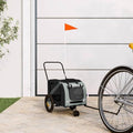 Pet Bike Trailer for Small Dogs, Durable Oxford Fabric with Weatherproof & Scratch-Resistant Design, Zippered Doors and Mesh Windows for Safe Outdoor Rides