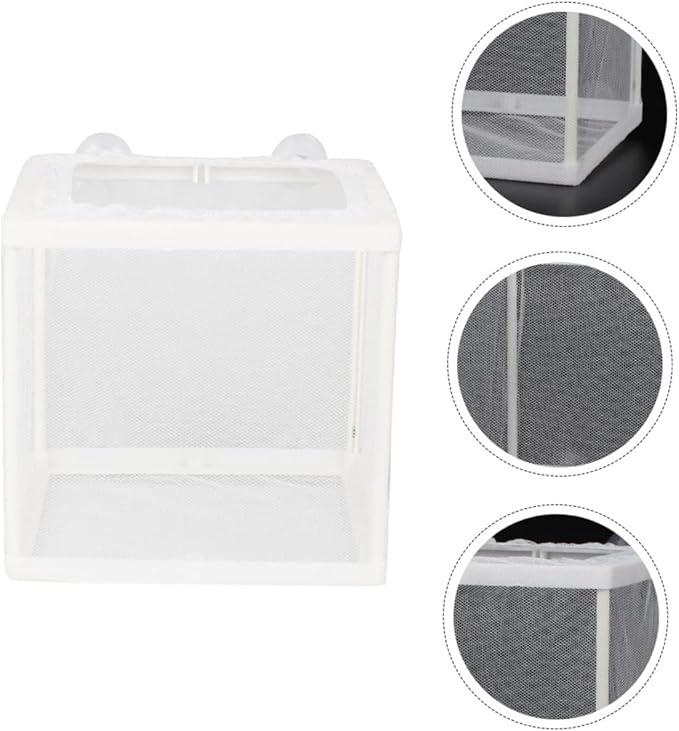 Milisten 2pcs Tropical Fish Breeding Tank Cup Isolation Box for Fish Easy to Install Aquarium Incubator Net for Safe Breeding and Hatching Color