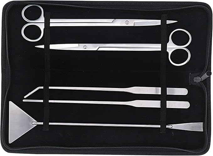 5 Pack Aquarium Scissor Tweezers Spatula Tool 5 in 1 Stainless Steel Aquascaping Tools Set Starter Kits