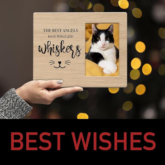 IAXIC Pet Memorial Gifts for Cats, Cat Loss Of Cat, Sympathy Gift Picture Frame, Gifts, Remembrance Photo Frame Desk Shelf Table Top Home Decor