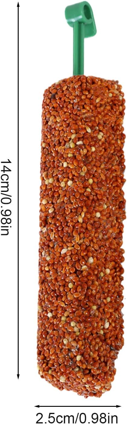 Bird Treat Stick Set, Chewing Training Reward Snacks, Multi Species Nutrition for Cockatiel Finch and Parrot, Natural Seed Blend Formula, Free Hanging Design, Healthy Enrichment Support