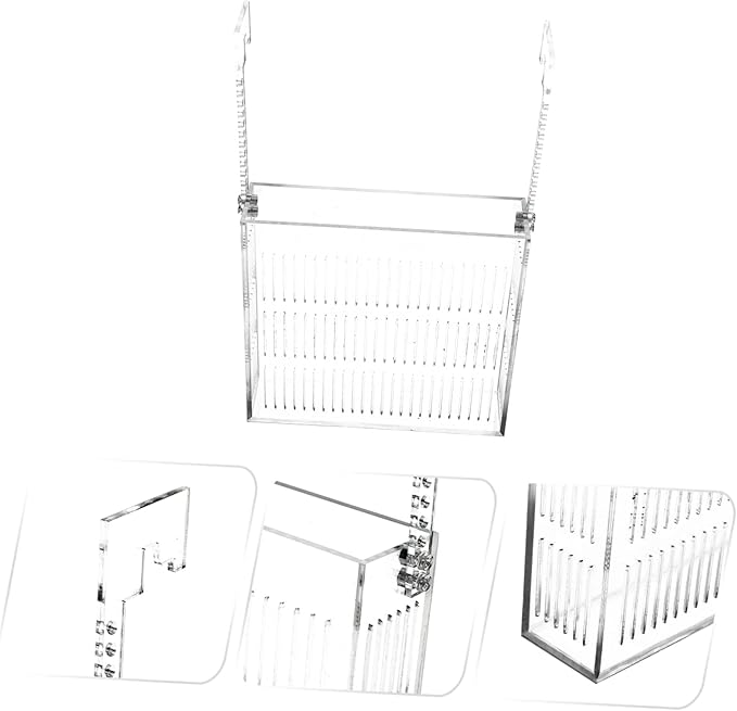 BESPORTBLE Hanging Fish Breeding Box Mini Acrylic Incubator for Guppy Betta Fish Planting Holes Aquatic Habitat Separator