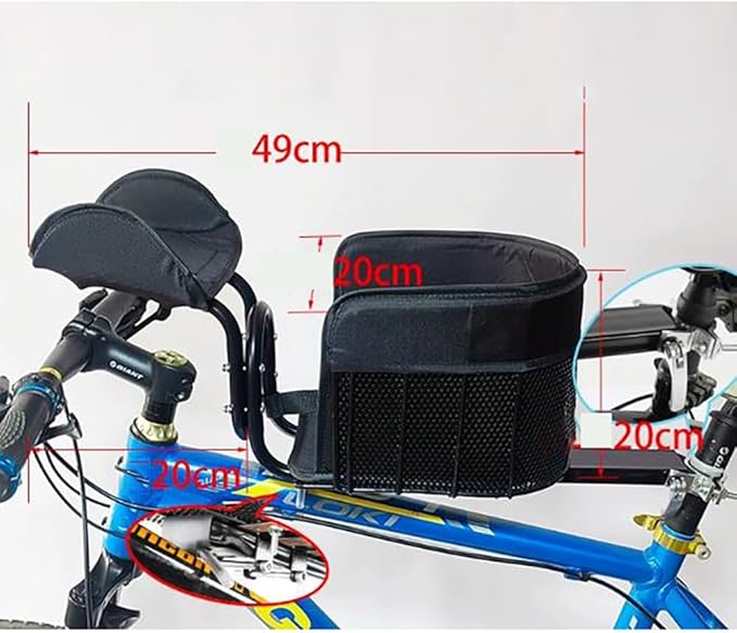 Dog Bicycle Seat Carrier – Sturdy Metal Basket with Soft Cushion, Handlebar/Top-Tube Mount, Dual Safety Tethers, Travel Pet Bike Basket for Small Dogs & Cats