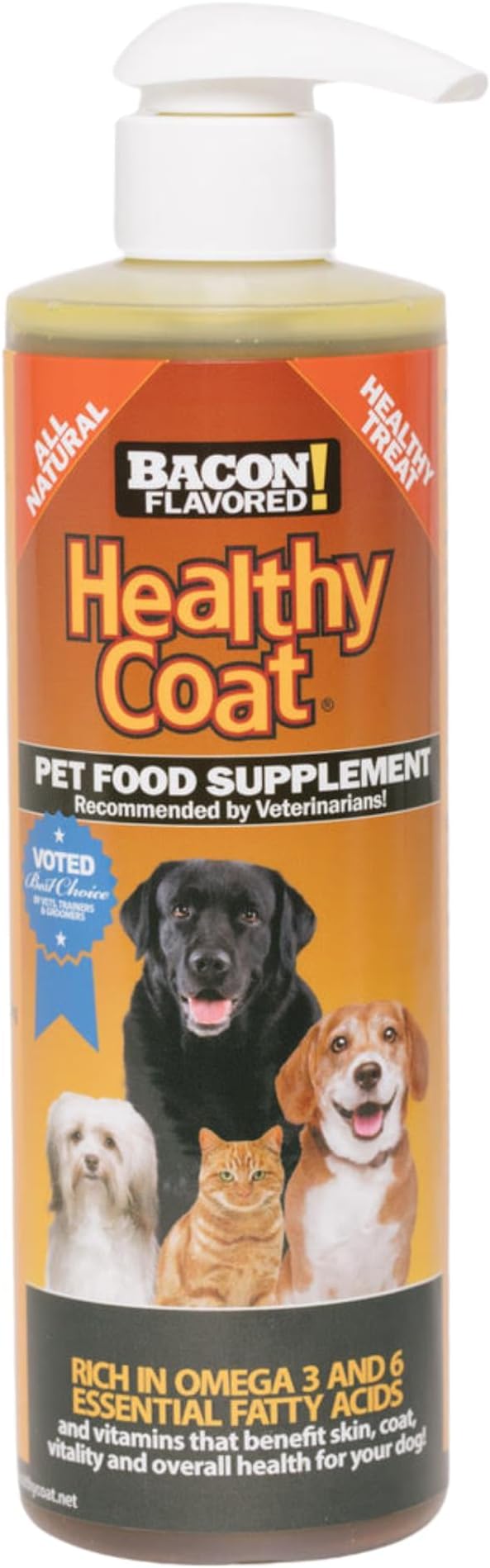 Healthy Coat Dog Food Supplement: Pint. Excessive Shedding, Itching, Hot Spots, Allergies, Immune System