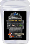 Bubble Magus Baby Fish Food with 50% Sword Prawn Shrimp, Slow Sinking, Substitute for Brine Shrimp - for Fry Health and Cleaner Water（1oz）
