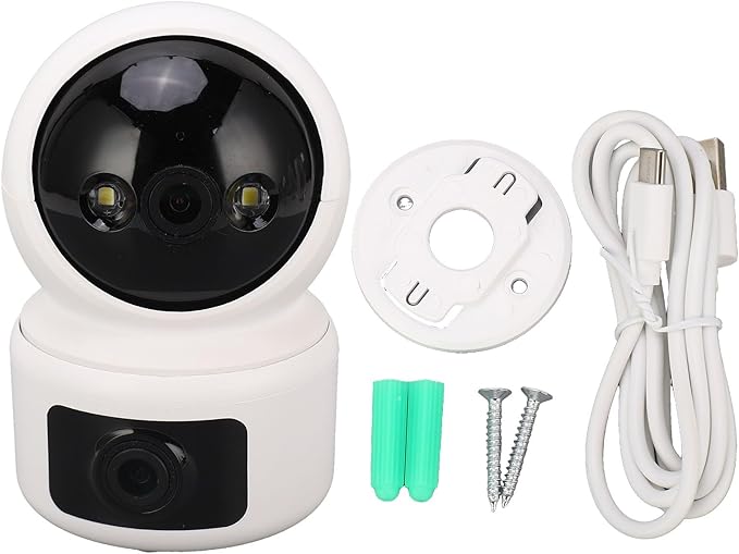 Pongnas 3MP WiFi Security Camera Night Motion Detection Wireless Pet Monitor Home Office