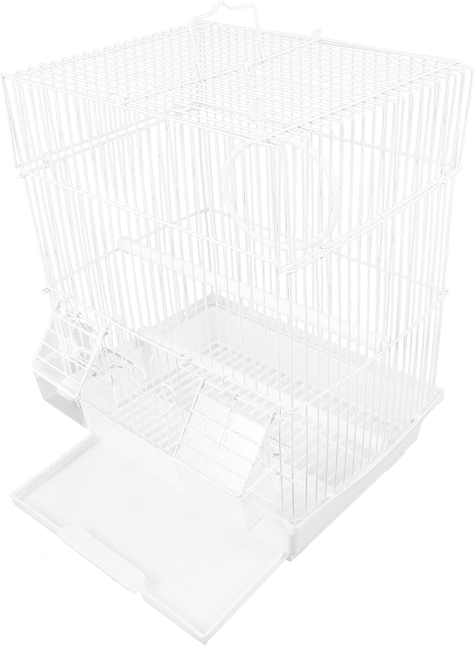 ERINGOGO Portable Metal Bird Carrier Cage Wear-Resistant Wire Travel Cage for Parrots and Birds Iron Construction Secure Design for Comfortable Safe Habitat for Home and Travel Use