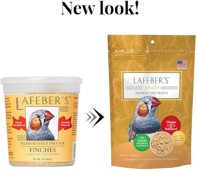 LAFEBER'S Finch Premium Daily Diet (Classic, 1 Ib Pack of 2)