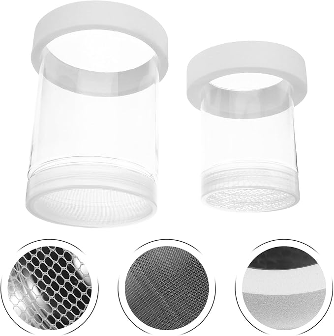 DOITOOL Floating Hatchery Box and Aquarium Breeder Isolation Box Plastic with Fine and Coarse Mesh Set, Small Size Floating Fish Breeding Incubator for Guppy Fry and Betta in Home