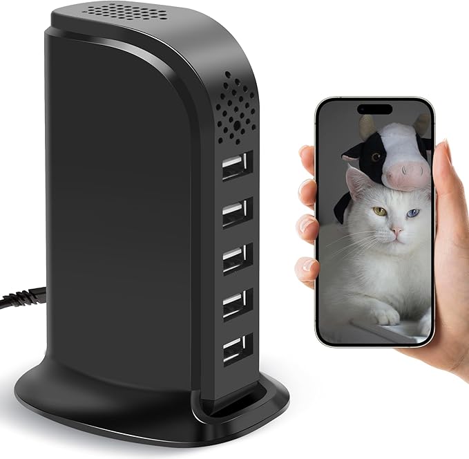 WiFi Wireless Phone Charger HD 1080P USB Charger Camera Pet Monitor with Motion Detection for Home Security