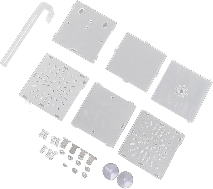 JTLB Fish Isolation Box, Transparent Aquarium Hatchery Incubator Holder, for Fish Breeding, Isolation of Big and Baby Fish, Comes with Isolation Board (10CM*10CM*10CM)
