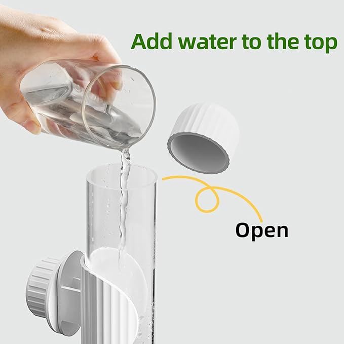7.4 Fl Oz Bird Water Feeder No Mess Bird Cage Suspended Automatic Water Dispenser Parakeet Cockatiel Finch Lovebirds Budgies Canary (White, 7.4 fl oz (220ml))