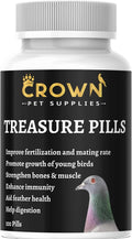 Treasure Pills for Pigeons – Fertility Support, Growth Booster & Immune System Enhancer – Natural Supplement for Racing, Breeding & Young Pigeons – Vitamins for Health & Performance
