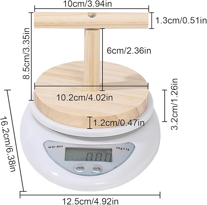 Parrot Weighing Scale – Bird, Electronic Scale | Small Animal Feeding Weight Tool for Xuanfeng Tiger Skin Peony, Measuring Bird Food Grain and Milk Powder for Daily Health Monitoring and Pet