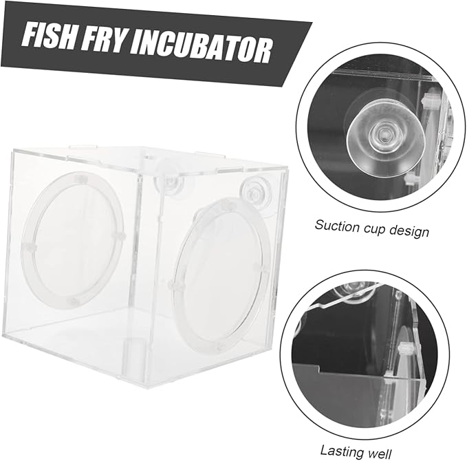 ibasenice Fish Isolation Box for Aquarium Practical Fish Tank Incubator Box for Guppy and Shrimp Breeding Lightweight Easy to Install Cups for Protecting Newborns and Eggs