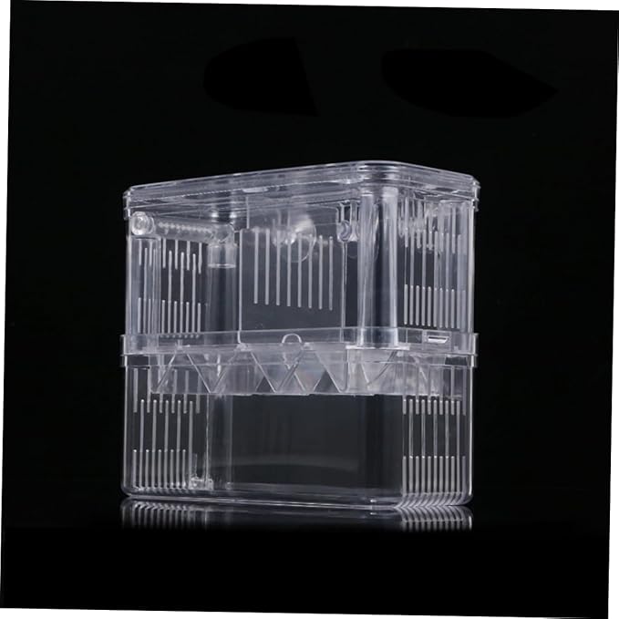 HANABASS Transparent Double Functional Hatching Box for Betta Fish Multi Purpose Fish Breeding Tank with High Survival Rate Easy to Clean Durable Design for Aquatic Habitats