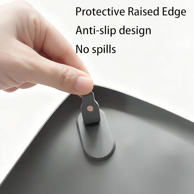 Pee Pad Holder for Dogs,Portable Silicone Pet Pad Holder 24" x 24" Pee Pads, No Spill Raised Lip High Edge for Floor Protection, Leak-Proof Puppy pad Holder,Square Pee pad Tray