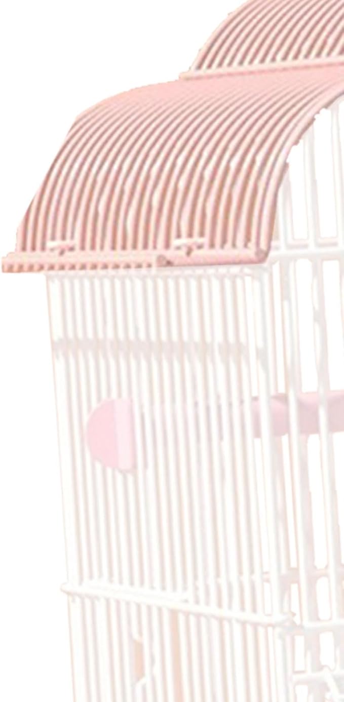 Generic Parrot Birdcage Stand Cage House Hanging with Food Cup Hanging Cage Birds Nest for Cockatoos Lovebirds Macaw Budgies Finches, M, Pink