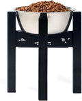 Elevated Dog Bowl Stand,Adjustable Dogs Food Stand for 7”-10” Bowls,Single Cat Water Bowl Holder 10” Tall for Medium Dogs Black