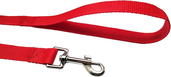 Nylon Training Dog Leash for Small Medium Large Dogs, 15ft 20ft 30ft 50ft Long Leash Dog/Puppy Lead for Obedience Recall Training, Camping (15ft, Red)