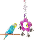 Hypeety Pet Bird Mirror with Bell Interactive Parrot Toy for Parrot Macaw African Greys Budgies Cockatoo Parakeet Cockatiels Conure Lovebird Cage Bells Mirror (B)