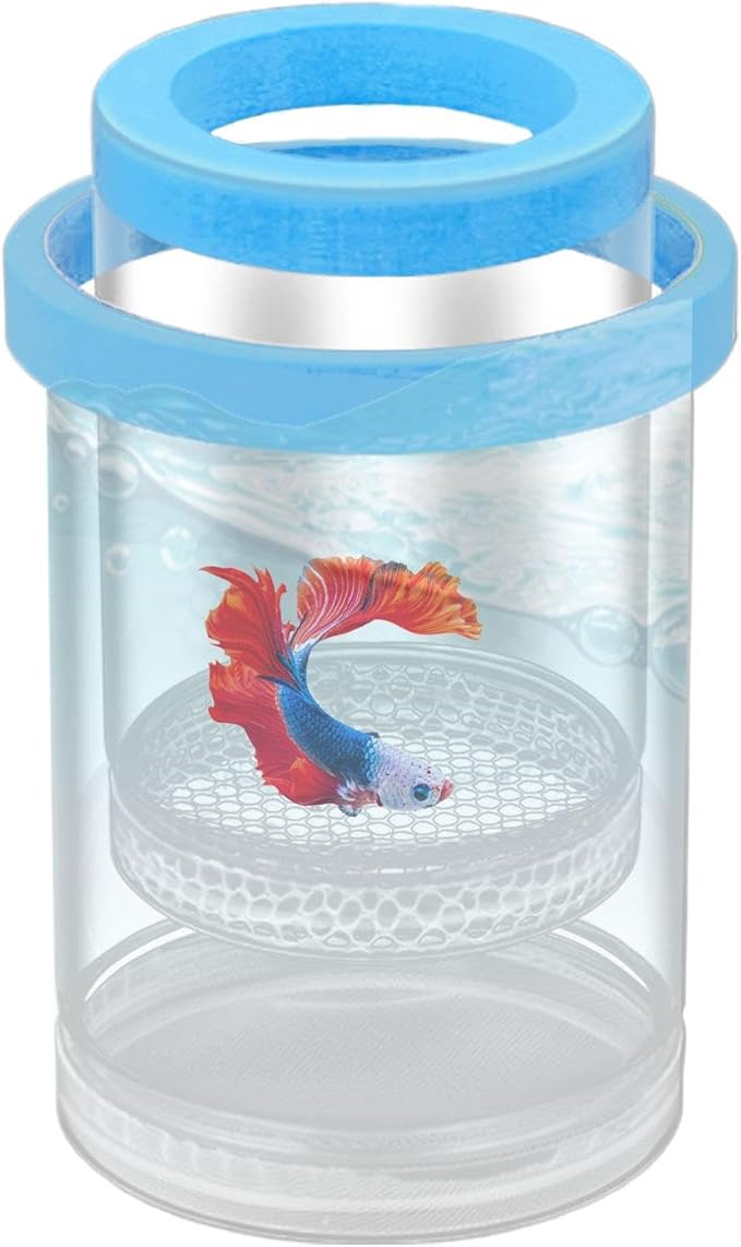 Floating Fish Isolation Box for Fish Tank, Floating Aquarium Breeder Hatching Box Clear Egg Isolation Net Incubation Boxes for Clownfishes Betta Guppy
