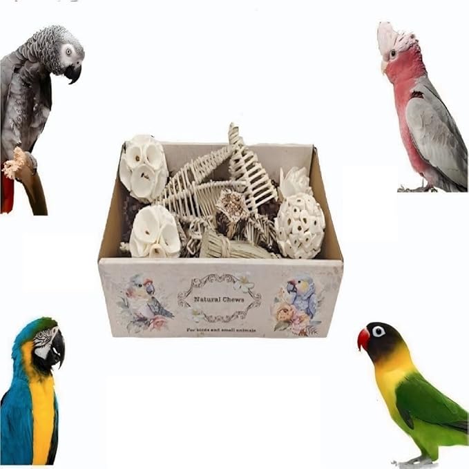 Bird Toys Bird Foraging Shredding Chewing Parrot Foraging Shredding Toys Chewing Toy Birdcage Accessories for Conures Caiques Cockatiel Budgies Parakeet and Small to Medium Birds