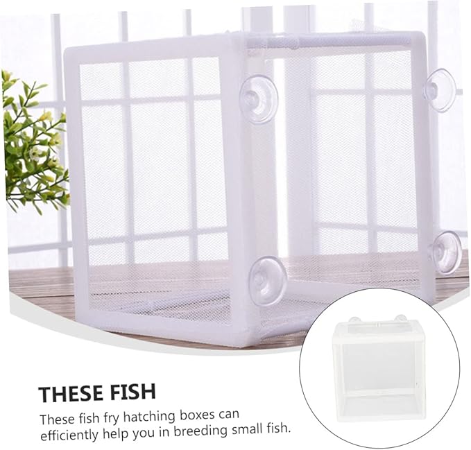 Milisten 2pcs Tropical Fish Breeding Tank Cup Isolation Box for Fish Easy to Install Aquarium Incubator Net for Safe Breeding and Hatching Color
