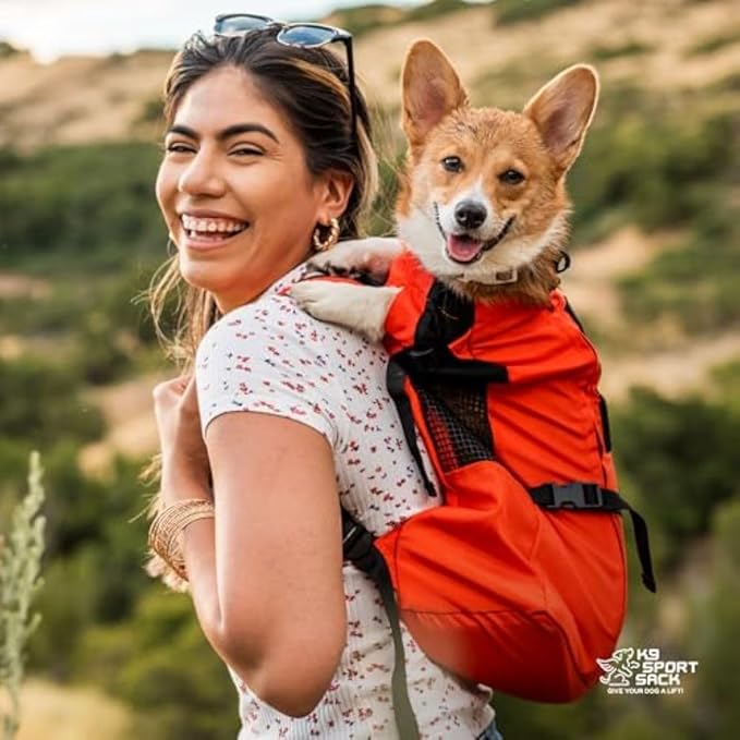 K9 Sport Sack Trainer - Medium, Iron Gate - Ideal for Dogs with 17-19” Back Length - Backpack-Style Training Carrier - Meant for Quick, Non-Strenuous Activities