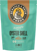 Scratch and Peck Oyster Shell Supplement - 4 lb Bag - Natural Calcium Boost for Healthy Eggshells in Chickens and Ducks, Sustainably Sourced Pure Flaked Oyster Shell