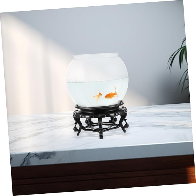 SUPVOX 1Set Transparent Fish Tank with Base Compact Desktop Aquarium for Betta Fish Shrimp Modern Design Easy to Clean for Home Office Decor