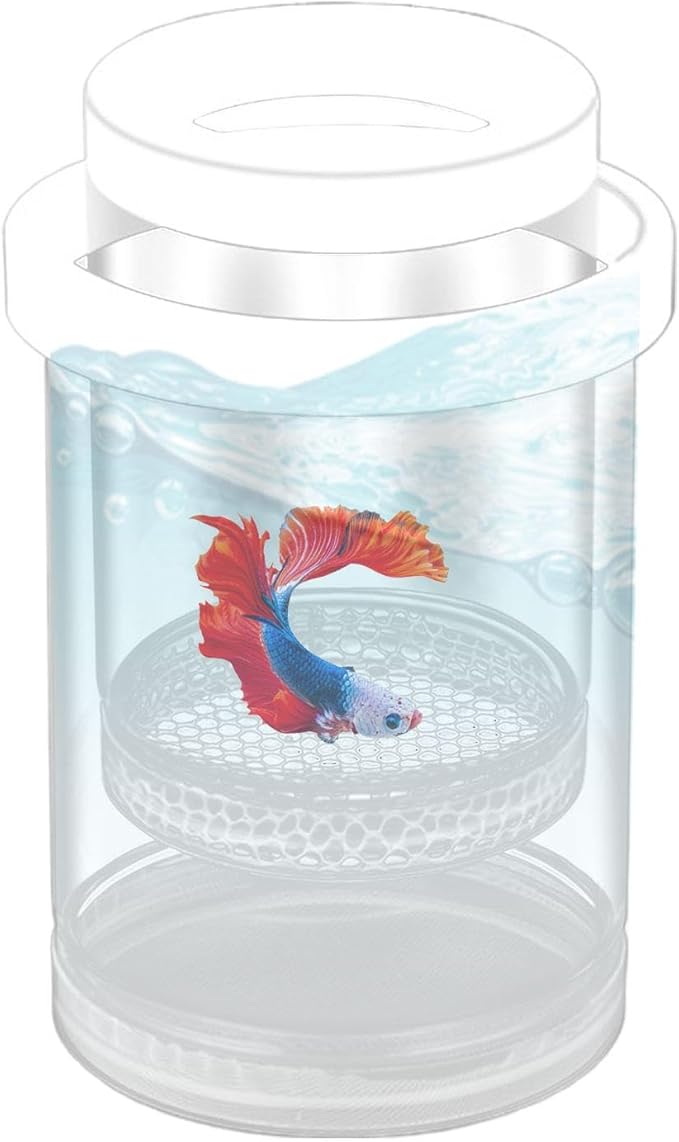 3 Pack Floating Fish Isolation Box for Aquarium Tank, Floating Breeder Hatching Box Clear Hatchery Incubator for Baby Fish Betta Guppy Clownfishes