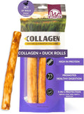 Wild Eats Collagen Chews - Stick Dog Treat for Medium & Large Dogs (10" 3ct, Real Duck) - Long Lasting, Rawhide Free, Low Fat, Grain Free Retriever Rolls