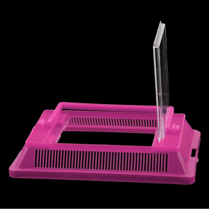 Plastic Rectangle Design Aquarium Betta Fish Tank Pet Feed Box Pink (id: f4a c14 f9e f7c a4a