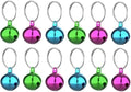 SKYPIA Round Dog Bells Dog Charm Bells Pet Pendant, 3 PCS Anti-Lost Training Bells for Collars, Suitable for Pet Pendant Accessories,1/2-Inch, Random