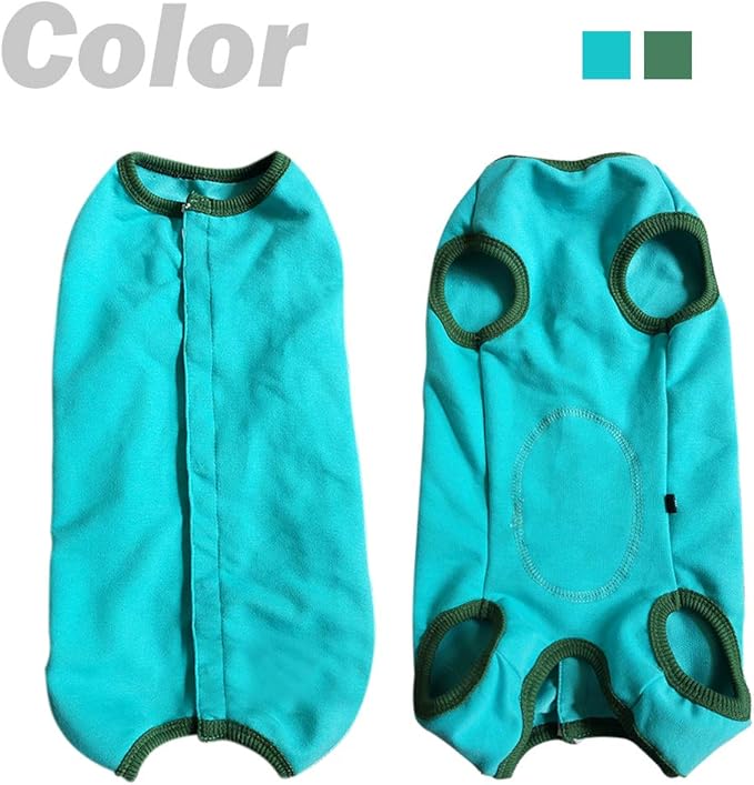 Dog’s Recovery Suit Post Surgery Shirt for Puppy, Wound Protective Clothes for Little Animals(Blue-XL)
