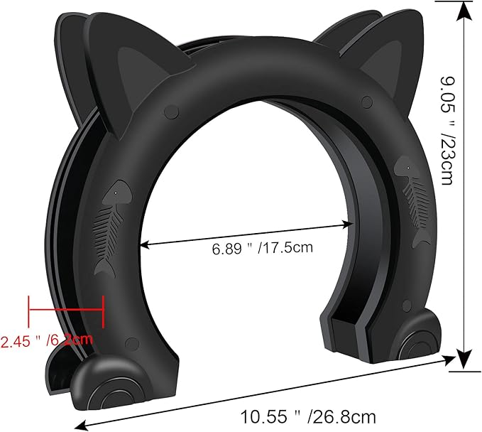 Cat Door for Interior Door,Indoor Cat Door,Pet Doors for Cat, 10.55"*2.45"*9.05" (L)