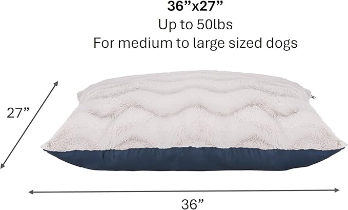 Furhaven Large Plush & Twill High-Loft Pillow Pet Bed, Frozen