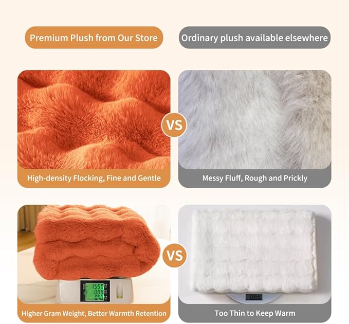 Self-Warming Cat Blanket, Dual-Side Plush Sherpa Throw with Anti-Static, Snuggle Mat for Kittens & Cats, Cozy Bed Topper for Windowsills & Couches, Machine Washable & Dryable, 21x18 Inch Orange