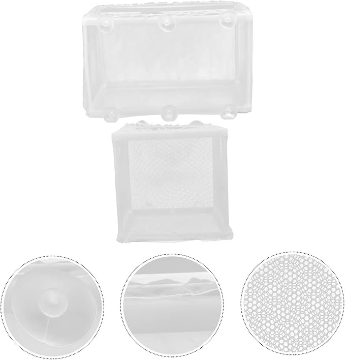 Happyyami 2Pcs Mesh Fish Breeding Tank Fish Incubator Isolation Box for Aquarium Durable Separation Net for Fry Survival and Breeding Needs