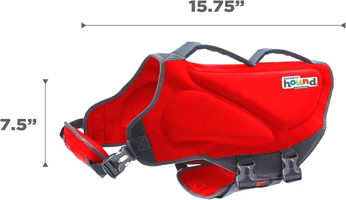 Outward Hound Dawson Swim Red Dog Life Jacket, Large